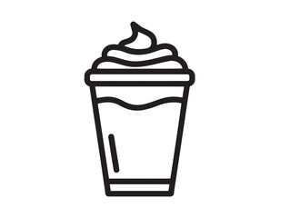 Refreshing falooda drink icon in clean minimalist vector