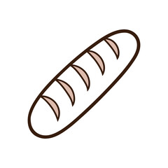 Baguette vector illustration of bread