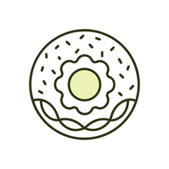 Doughnut vector icon on white background 