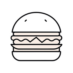 hamburger isolated on white background