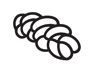 Clean vector line of fresh gnocchi food icon