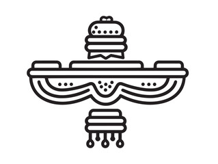 Traditional Haitian Griot icon in clean vector style