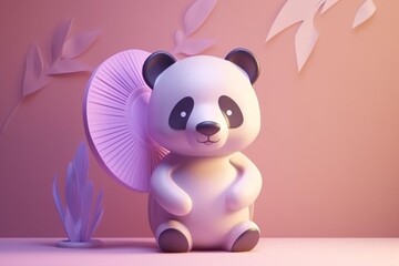 Naklejka premium vector illustration of an angel with heart