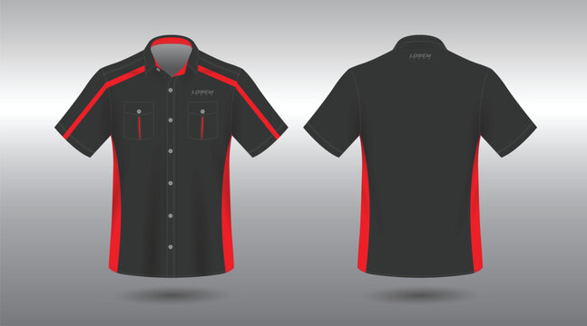 short sleeve work office shirt engineering and racing
