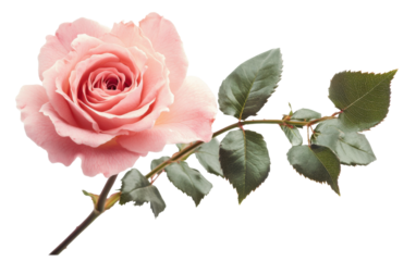 Beautiful pink rose on white background.png