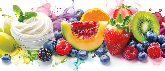 fruit salad in a glass bowl