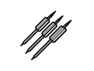 Spiced Indonesian satay skewers icon in clean vector