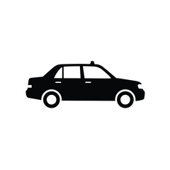 Fototapeta premium Taxi cab vector illustration isolated on white background, a public transportation vehicle for hire in urban areas, providing passenger service