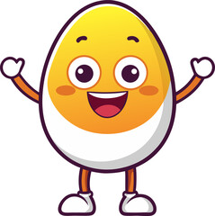 Funny egg characters. stock illustration