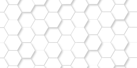 White abstract grid Hexagonal Background. Luxury White Pattern. Futuristic abstract honeycomb mosaic white background. geometric mesh cell texture. modern futuristic wallpaper.	