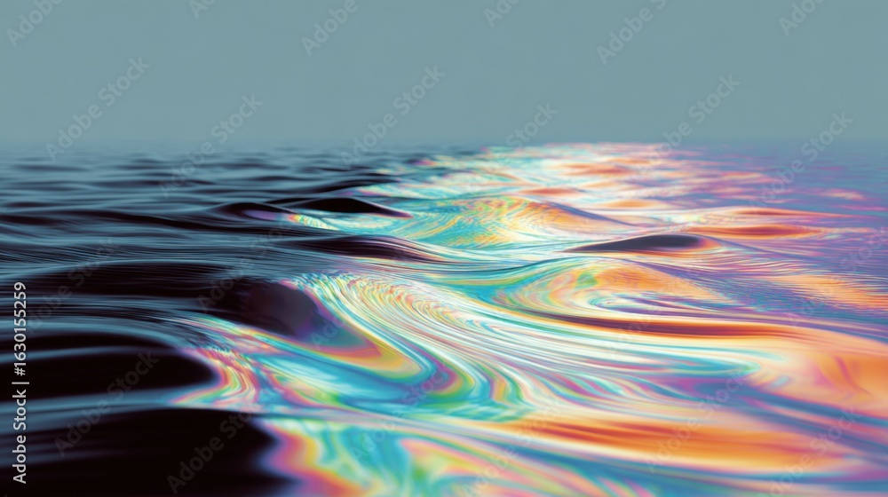Canvas Prints colorful abstract reflection on water surface in soft lighting