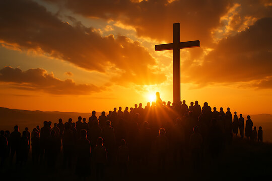 Christian Community Gathering at Hilltop Cross