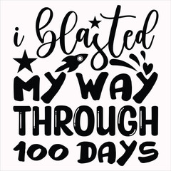 Mission Complete 100 Days of Learning Accomplished! Space and Astronaut Themed School T-Shirt