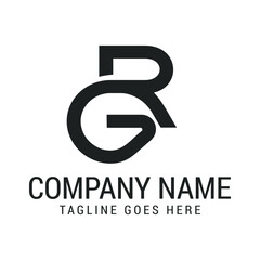 Creative Letter GR or RG Modern Minimalist Vector Logo Design Templates for Brand