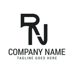Creative Letter RN or NR Modern Minimalist Vector Logo Design Templates for Brand