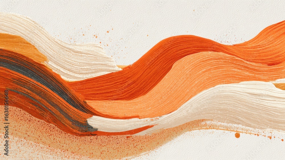 Canvas Prints vibrant abstract art with warm colors and flowing textures