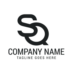Creative Letter SQ or QS Modern Minimalist Vector Logo Design Templates for Brand