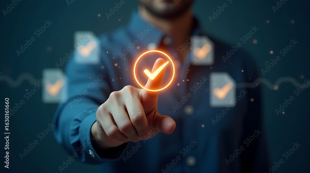Poster document approval modern concept of process verification