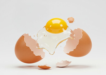 3DCG-style egg graphic image