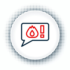 Line Telephone with emergency call 911 icon isolated on white background. Police, ambulance, fire department, call, phone. Colorful outline concept. Vector