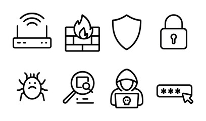 Network Security Icons.