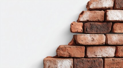 Creative banner showcasing a photo-realistic stack of bricks with a designated clean white area for a custom message or branding display