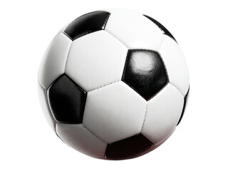 Fototapeta premium Classic black and white soccer ball sport game, Isolated, Png Transparent Background