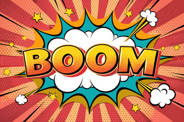 Outstanding Comic Explosion with Pop Typography Unique Perspective Capture Bright Cheerful Mood Perfect for Social Media Content Professional Portfolio Quality Asset Creative Asset