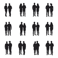 modern detailed professional high quality Silhouettes of People in Various Poses