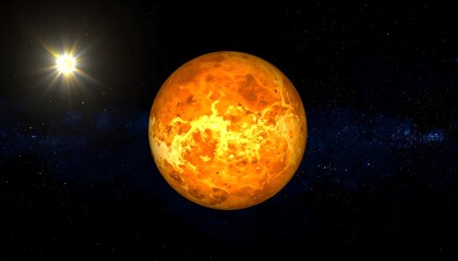 Hot planet in space (1)