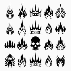 Mesmerizing Skull with Flame Crown Original Concept Design Cool Refreshing Aesthetic Great for Website Design Projects Contemporary Lifestyle Photography Excellence Creative Asset