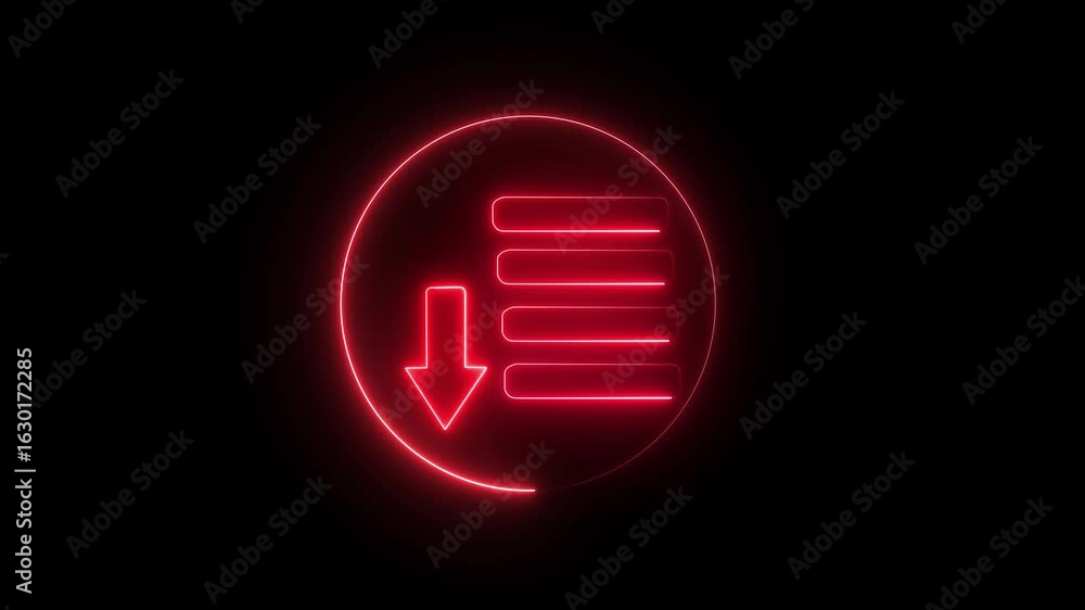 Aufkleber menu folder icon isolated on black background. hd video motion graphic animation . animated of menu 