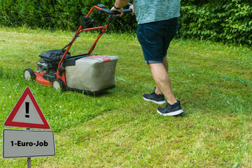 Schild 1-Euro-Job Landschaftspflege