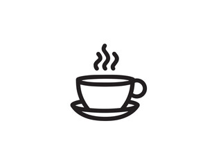 Warm masala chai mug icon in clean vector outline
