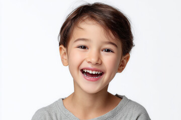Joyful Youthful Glimpse: A portrait of a young child, radiating pure joy and innocence. A heartwarming capture that exudes happiness and showcases the simple, beautiful essence of childhood.