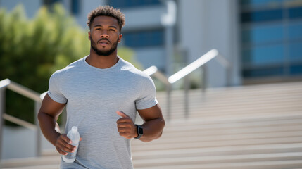 Fitness Stair Workout in a City Park