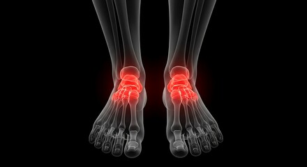 Ankle Joint Inflammation: Skeletal View