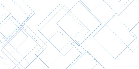 Geometric background with overlapping blue lines arranged in a repeating pattern on a bright white backdrop for design.