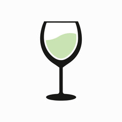 wine glass isolated on white background
