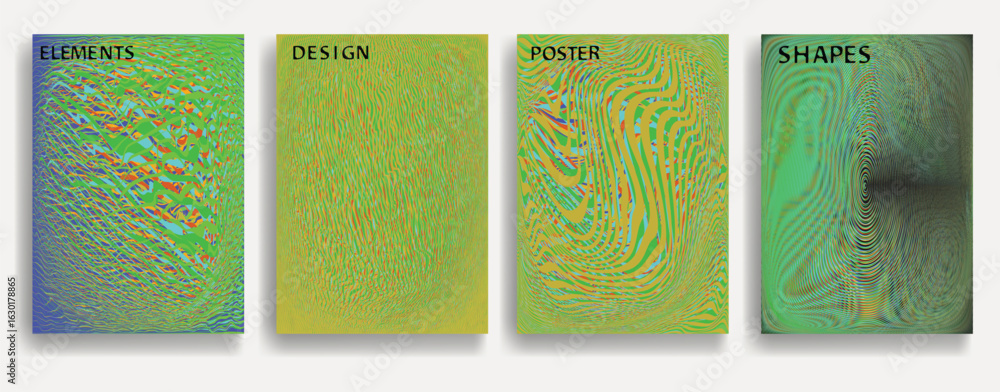 Poster abstract flow lines background . wavy stripes . striped linear pattern . poster collection with smoo