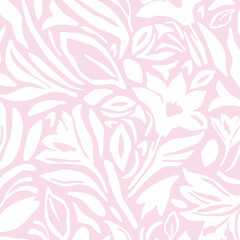 Exotic hand drawn flowers, seamless patterns with floral for fabric, textiles, clothing, wrapping paper, cover, banner, home decor, abstract backgrounds. Vector illustration.