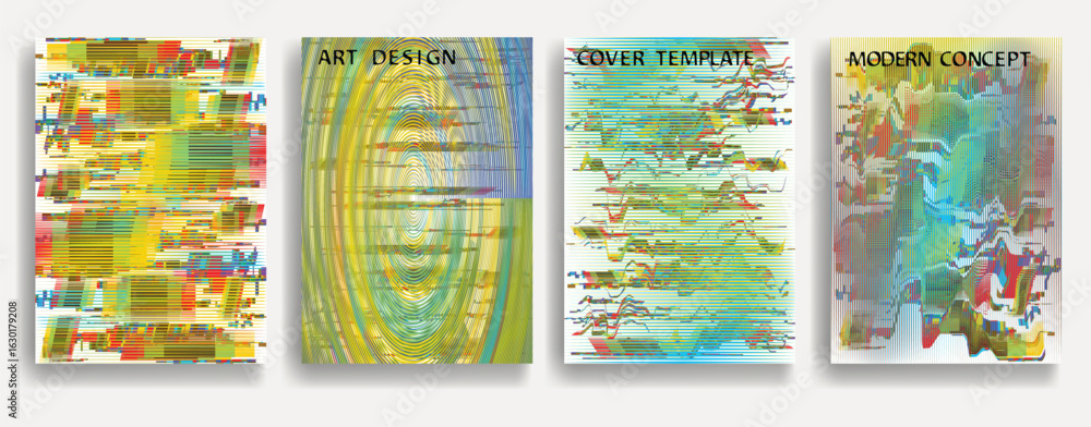 Poster abstract flow lines background . wavy stripes . striped linear pattern . poster collection with smoo