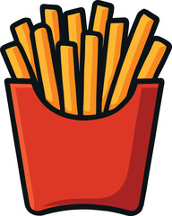 french fries vector illustration