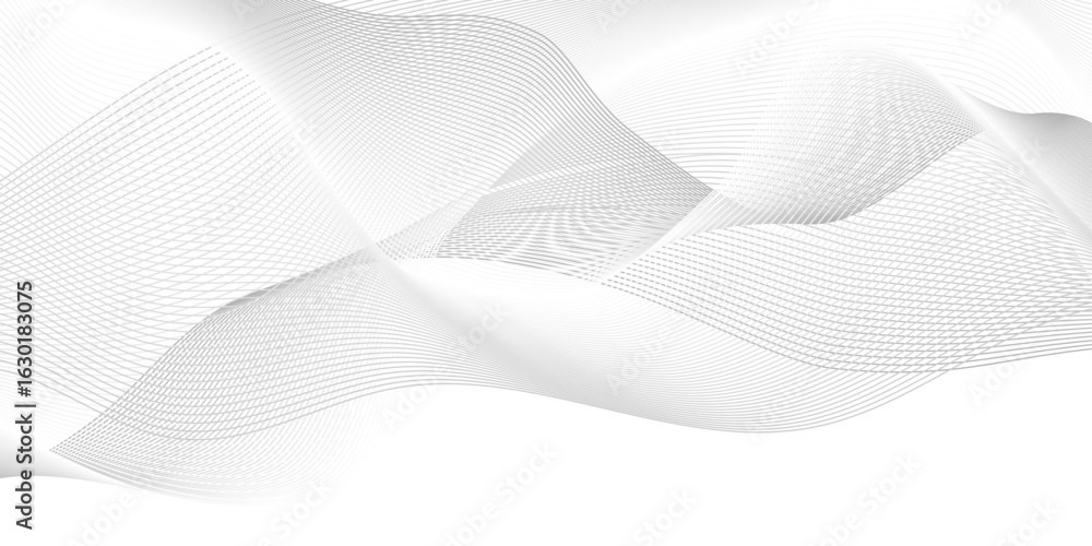 Aufkleber technology flow grid blend curve wave line digital isolated energy, music dynamic gradient thin digi