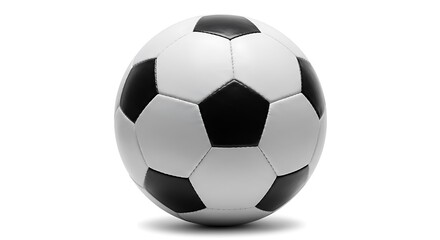 Fototapeta premium Classic Soccer Ball - Black and White Leather Sphere