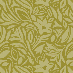 Exotic hand drawn flowers, seamless patterns with floral for fabric, textiles, clothing, wrapping paper, cover, banner, home decor, abstract backgrounds. Vector illustration.