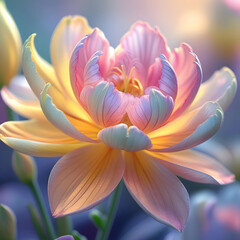Fototapeta premium Natures beauty captured in colorful flower close up generative aid