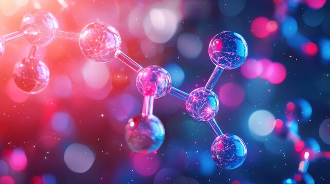 An educational diagram showing the molecular structure of iodide ions with vibrant 3D rendering and glowing effects