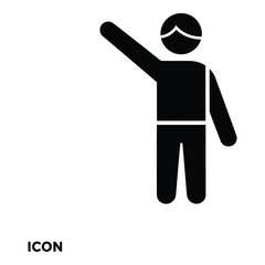 Waving person icon