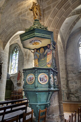 Eglise Saint-Ronan à Locronan dans le département du Finistère - Bretagne